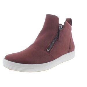 Ecco Soft 7 Zip Bootie in Dark Brick Red EU 40